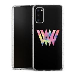 Silikon Glitter Case transparent-silber