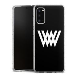 Silikon Glitter Case transparent-silber