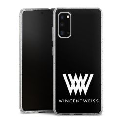 Silikon Glitter Case transparent-silber