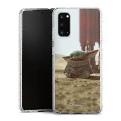 Silikon Glitter Case transparent-silber