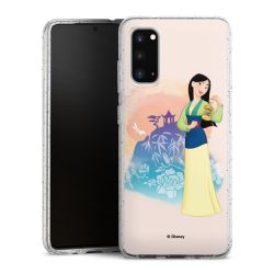 Silikon Glitter Case transparent-silber