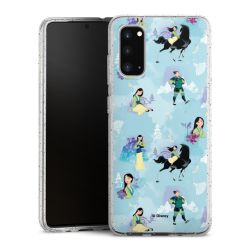 Silikon Glitter Case transparent-silber