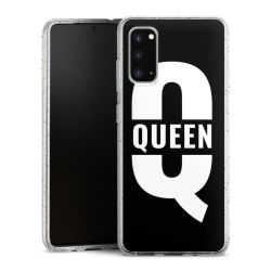 Silikon Glitter Case transparent-silber