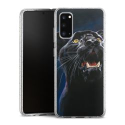 Silikon Glitter Case transparent-silber