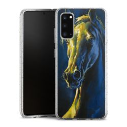 Silikon Glitter Case transparent-silber