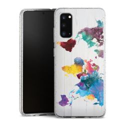 Silikon Glitter Case transparent-silber