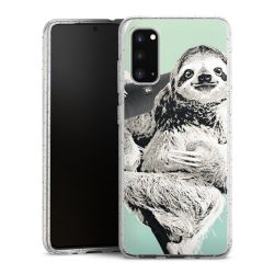 Silikon Glitter Case transparent-silber