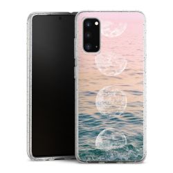 Silikon Glitter Case transparent-silber