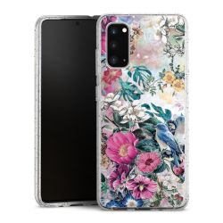 Silikon Glitter Case transparent-silber