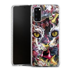 Silikon Glitter Case transparent-silber