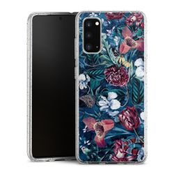 Silikon Glitter Case transparent-silber