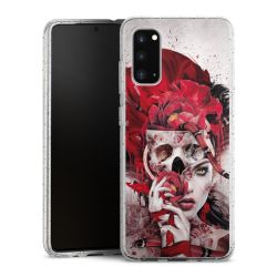 Silikon Glitter Case transparent-silber