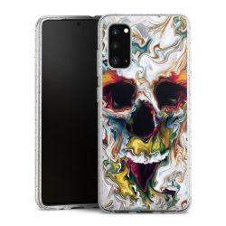 Silikon Glitter Case transparent-silber