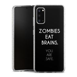 Silikon Glitter Case transparent-silber