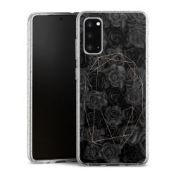 Silikon Glitter Case transparent-silber