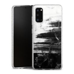 Silikon Glitter Case transparent-silber