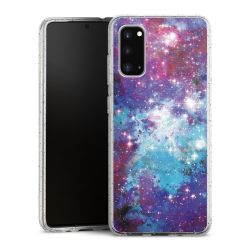 Silikon Glitter Case transparent-silber