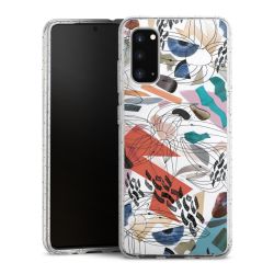 Silikon Glitter Case transparent-silber