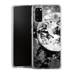 Silikon Glitter Case transparent-silber