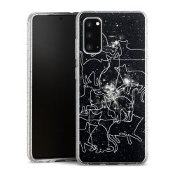 Silikon Glitter Case transparent-silber