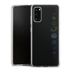 Silikon Glitter Case transparent-silber