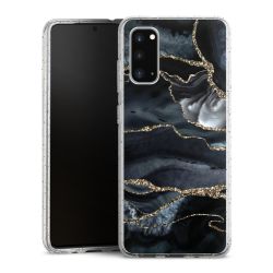 Silikon Glitter Case transparent-silber