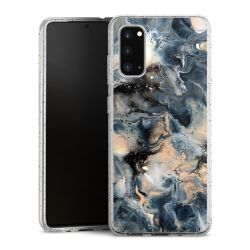 Silikon Glitter Case transparent-silber