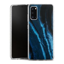 Silikon Glitter Case transparent-silber