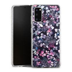 Silikon Glitter Case transparent-silber