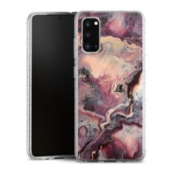 Silikon Glitter Case transparent-silber