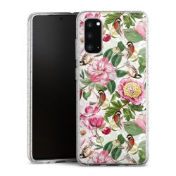 Silikon Glitter Case transparent-silber