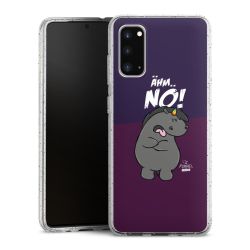 Silikon Glitter Case transparent-silber