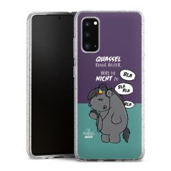 Silikon Glitter Case transparent-silber