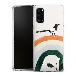 Silikon Glitter Case transparent-silber