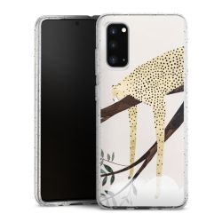 Silikon Glitter Case transparent-silber