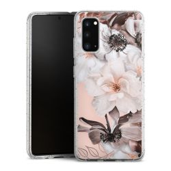 Silikon Glitter Case transparent-silber