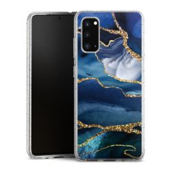 Silikon Glitter Case transparent-silber