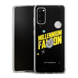 Silikon Glitter Case transparent-silber