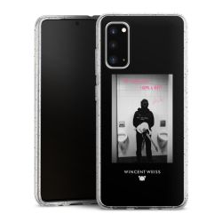 Silikon Glitter Case transparent-silber