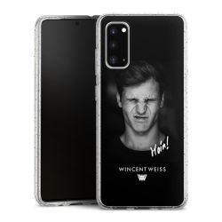 Silikon Glitter Case transparent-silber