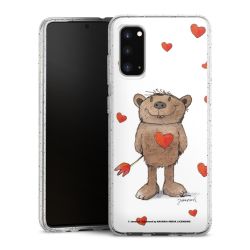 Silikon Glitter Case transparent-silber