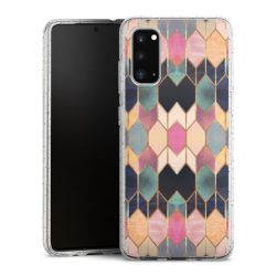 Silikon Glitter Case transparent-silber