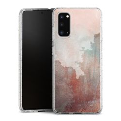 Silikon Glitter Case transparent-silber