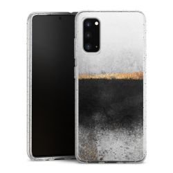 Silikon Glitter Case transparent-silber