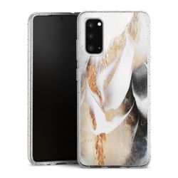 Silikon Glitter Case transparent-silber