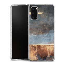 Silikon Glitter Case transparent-silber
