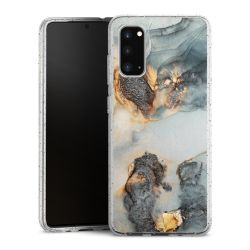 Silikon Glitter Case transparent-silber