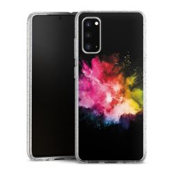 Silikon Glitter Case transparent-silber