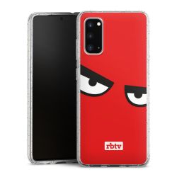 Silikon Glitter Case transparent-silber