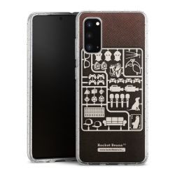 Silikon Glitter Case transparent-silber